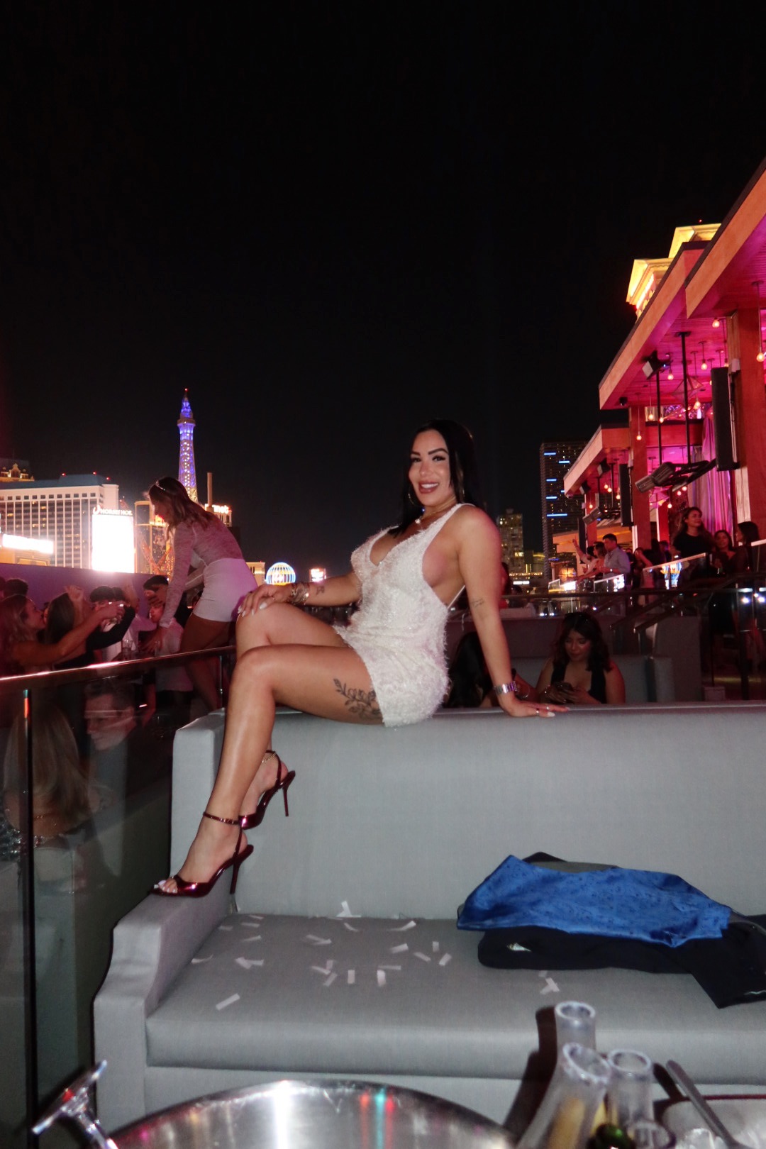 White Feather Mini Dress