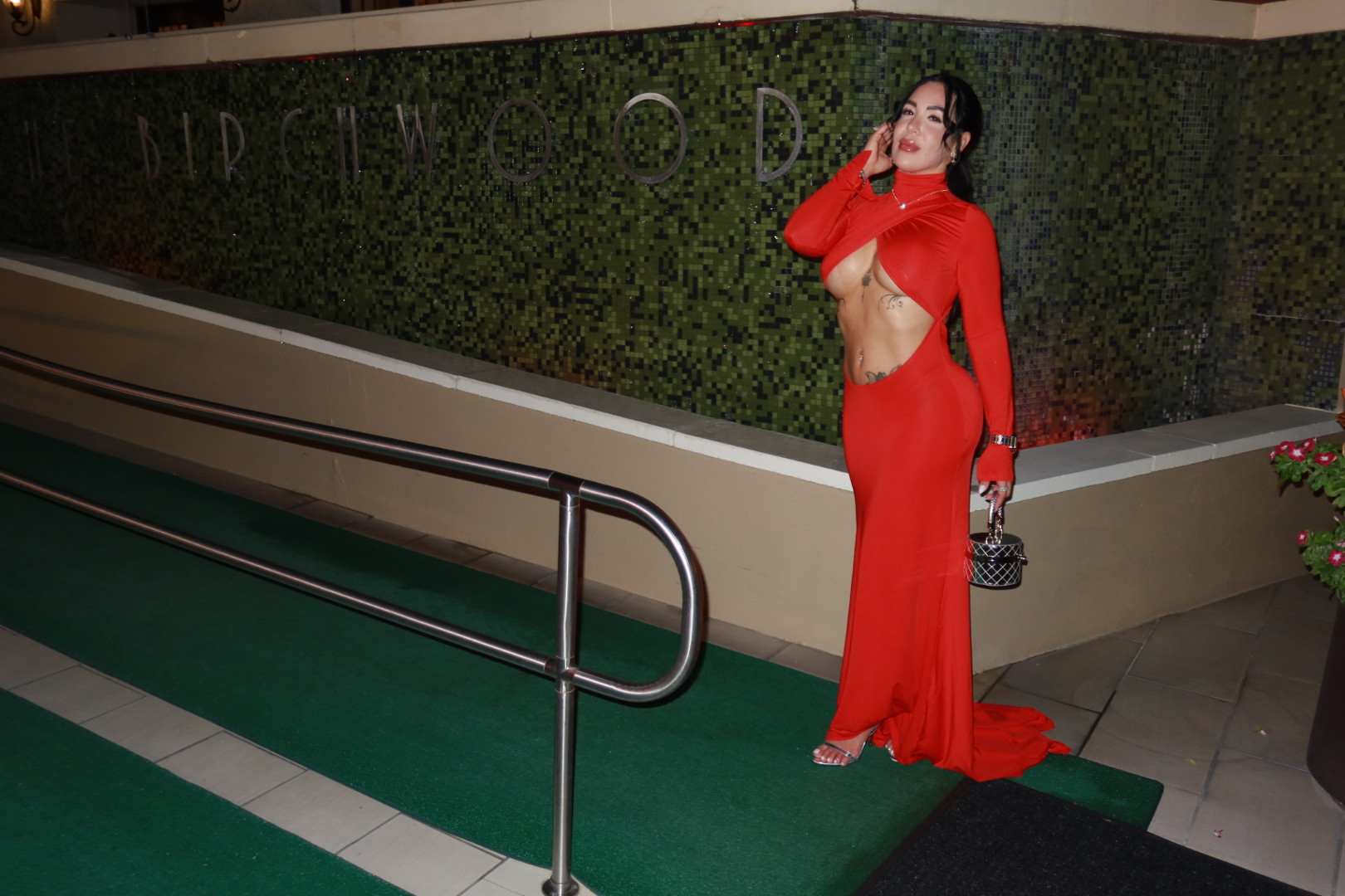 Red Cutout Maxi Dress